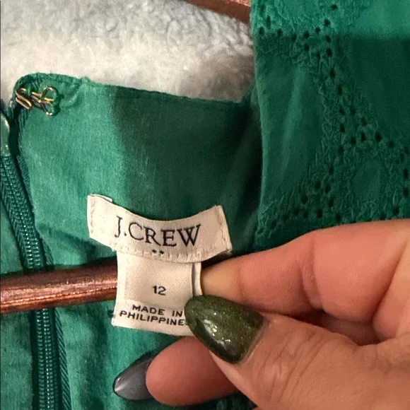 J. Crew Long Sleeve Green Dress - Picture 9 of 9